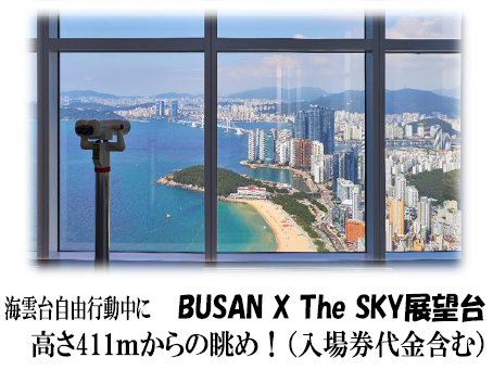 ヴィーナストラベル下関営業所 海雲台ブルーライン海岸列車＆BUSAN X The SKY展望台